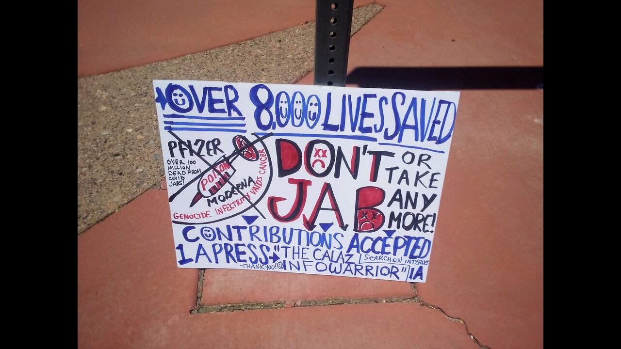 FLYING SIGNS TO STOP THE LETHAL COVID JABS IN PHOENIX