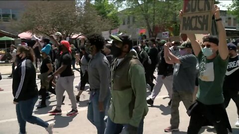 'This is our city': Thousands march with the Milwaukee Bucks in peaceful protest