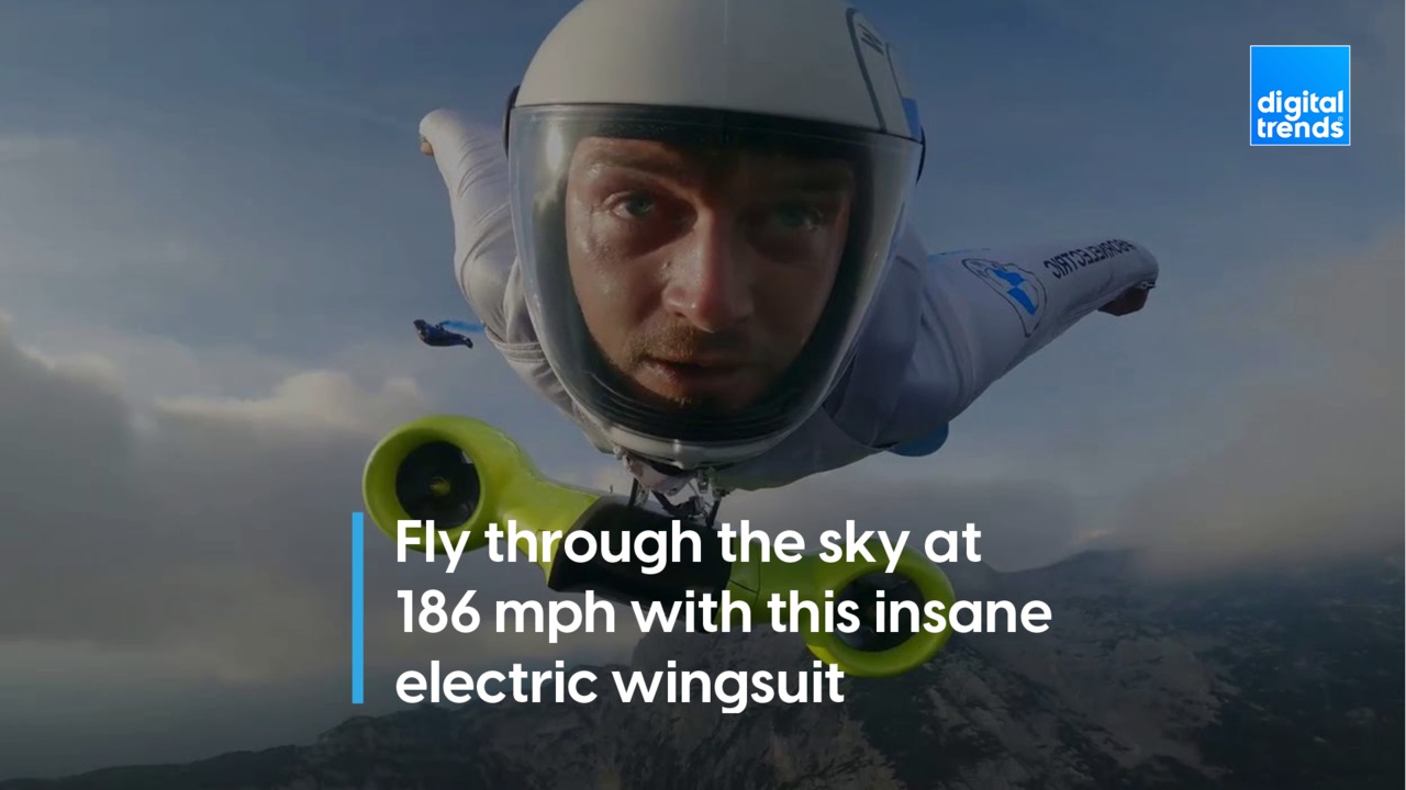Fly through the sky at 186 mph with this insane electric wingsuit
