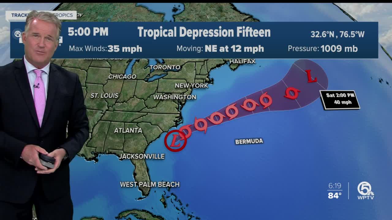 Tropical Depression 15 forms