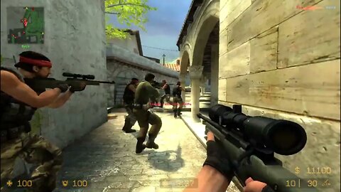 Counter Strike Source Inferno Bots #2 Only Sniper Rifles