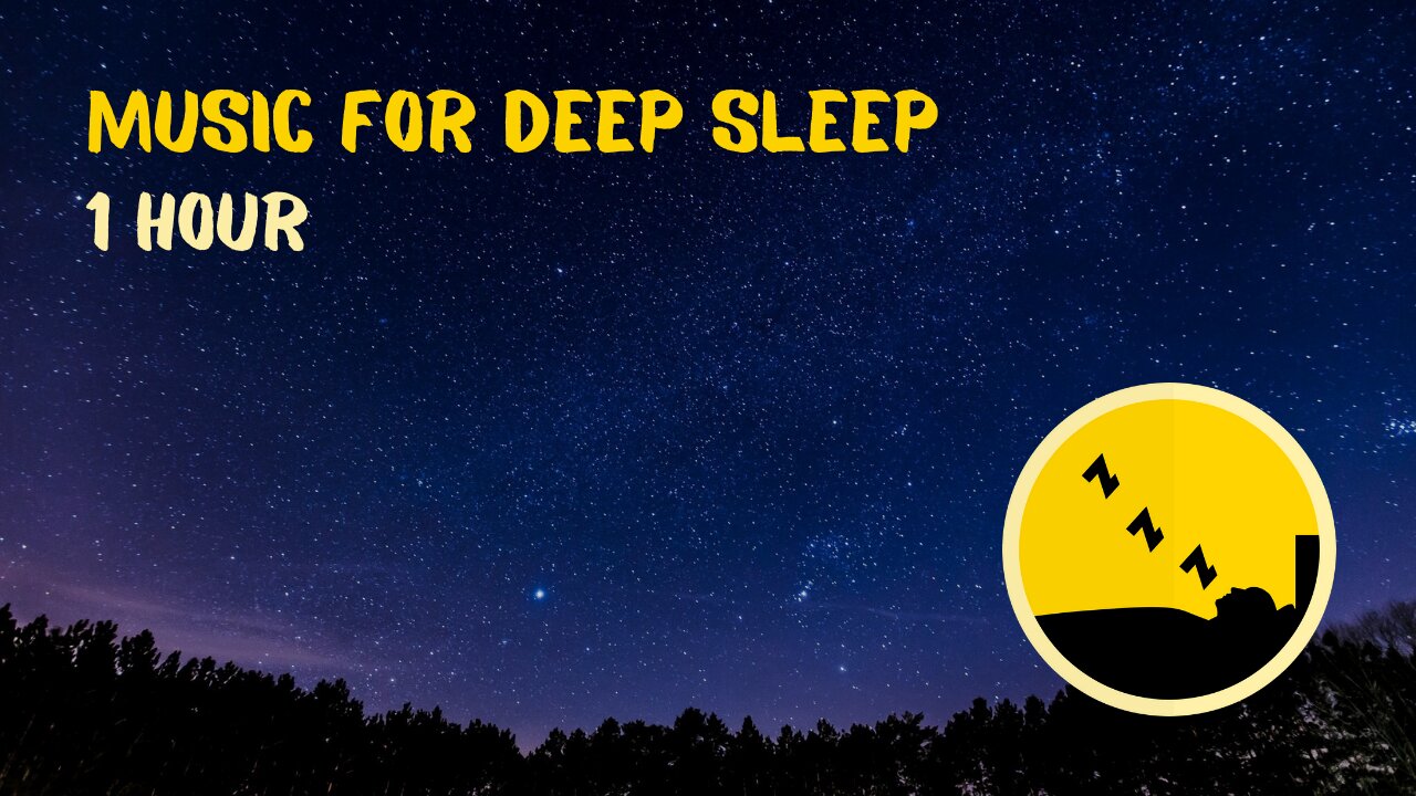 1 hour of amazing scenery of the night sky & relaxing music for deep sleep