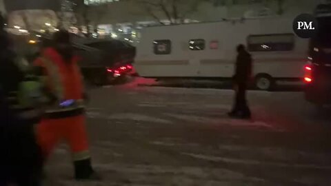 Police Confront The Last Of The Freedom Convoy Supporters