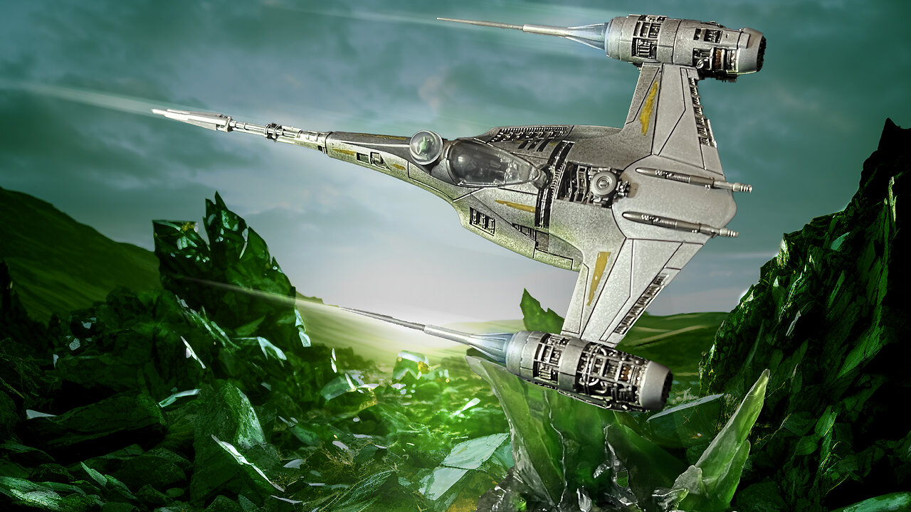 Mandalorian's N-1 Starfighter | Custom Stand for Micro Galaxy Squadron
