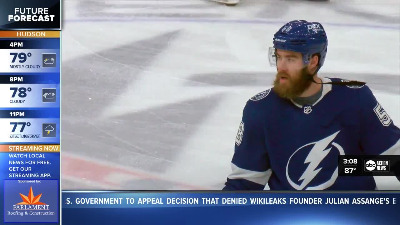 David Savard skating for a ring