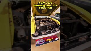 Rare 1971 Ford Mustang Boss 351 Barn Find Muscle Car! #shorts