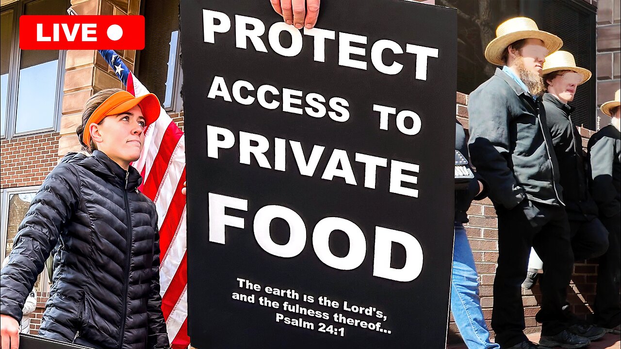 (2024) HUNDREDS PROTEST AT AMISH FARMER HEARING | Pennsylvania v Amos Miller Organic Farms Farming