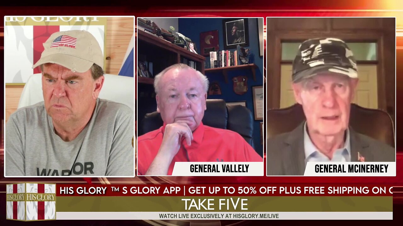 His Glory TV Take FiVe - General Thomas McInerney & General Paul Vallely joins His Glory - Captions