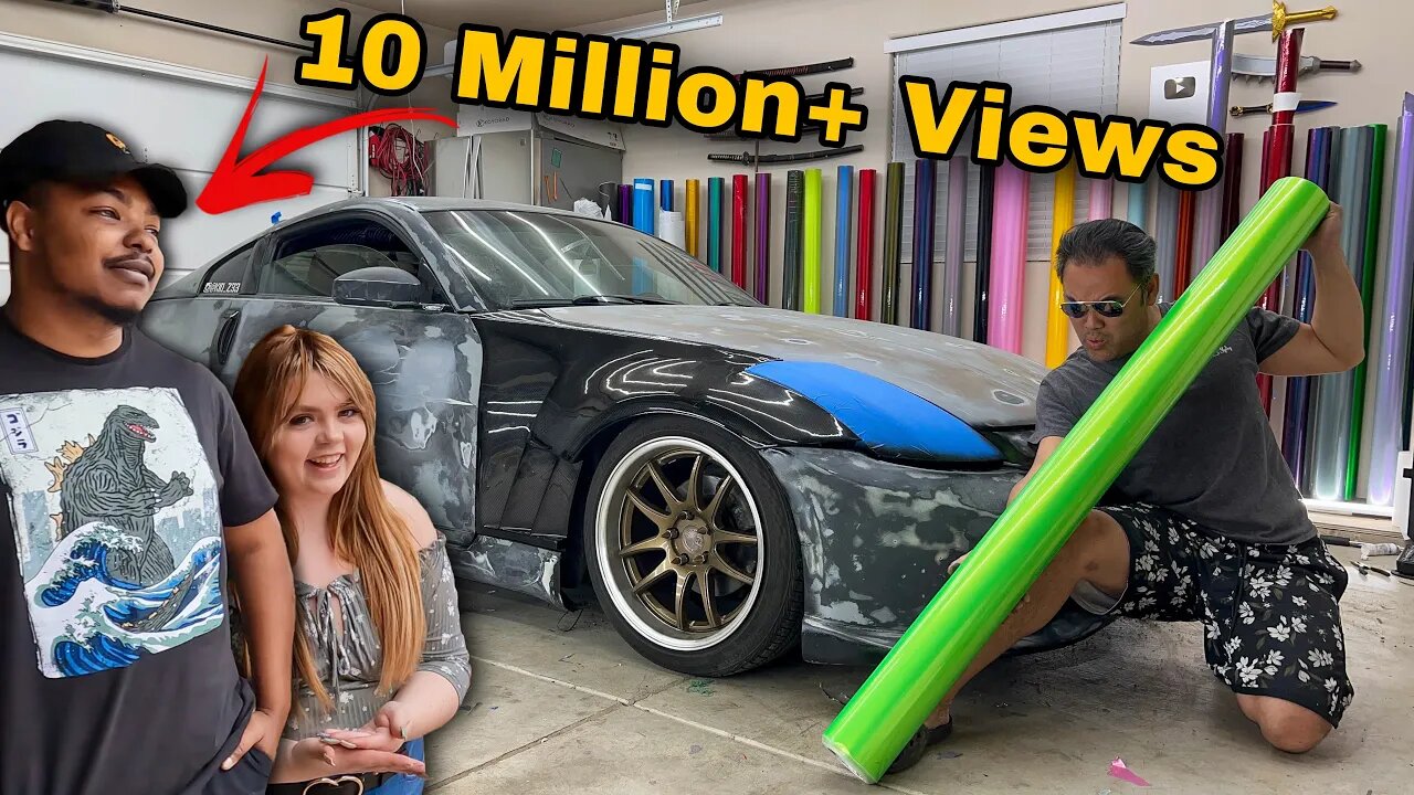 HE GOT MILLIONS OF VIEWS So I'm Wrapping Him For FREE | The MAD MAX 350Z Is Back For A Makeover