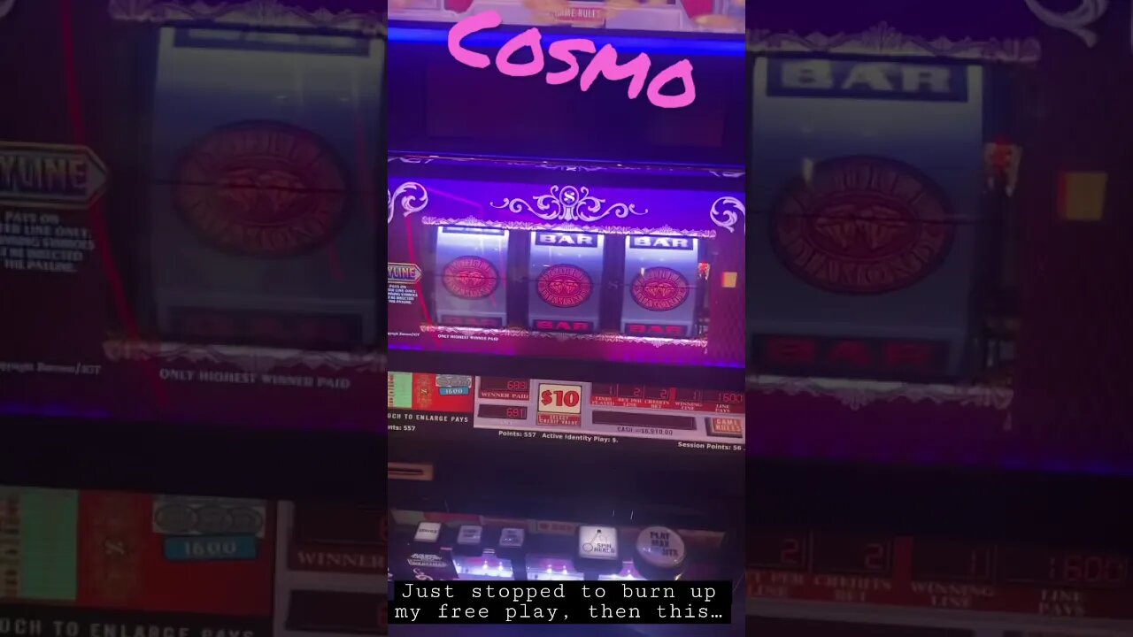 HUGE JACKPOT! Cosmo Free Play Special! 2X 2X 2X!!!