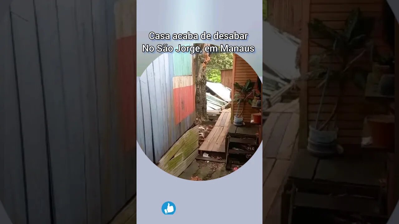 URGENTE: casa acaba de desabar no São Jorge, em Manaus; veja vídeo: #compartilhe #brasil