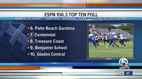 First 2019 ESPN 106.3 Top 10 HS Football Poll
