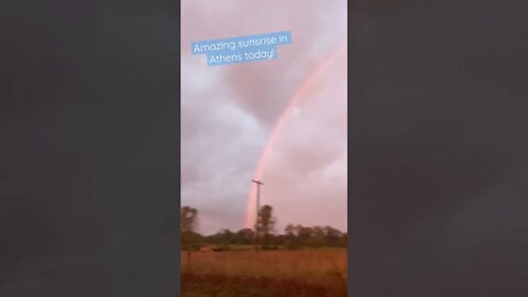 SUNRISE AND RAINBOW combo in Athens, MI today!