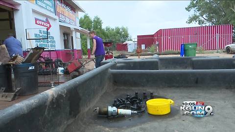 Businesses in Amado, Arizona continue to clean up the damage from storms