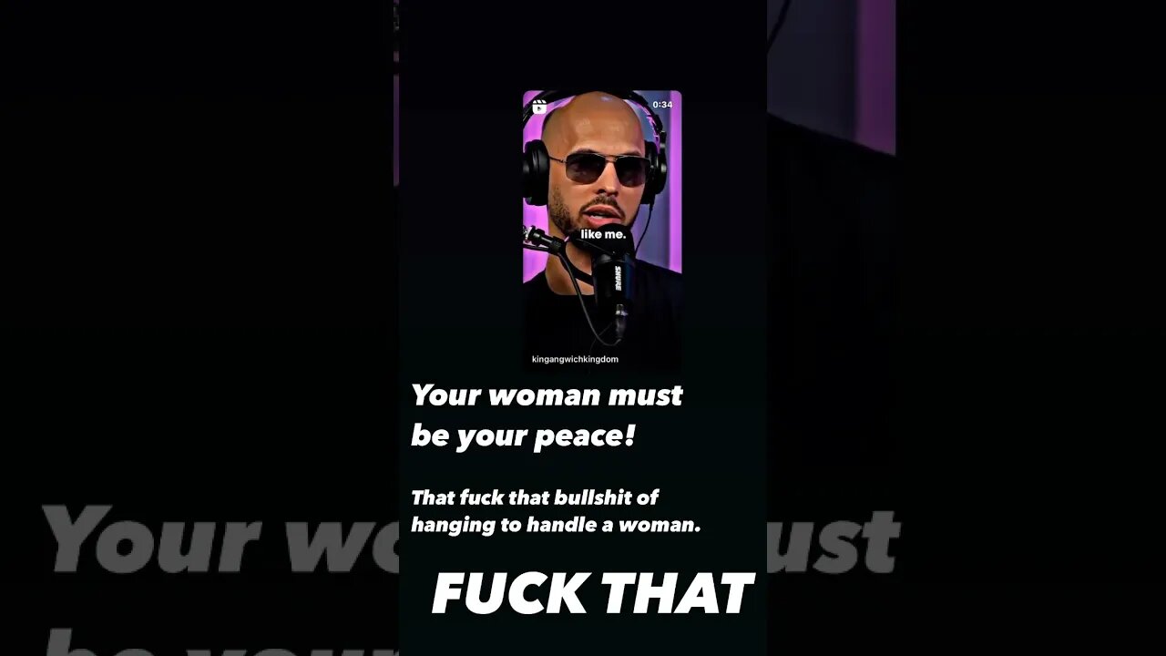 Your woman must be your peace!