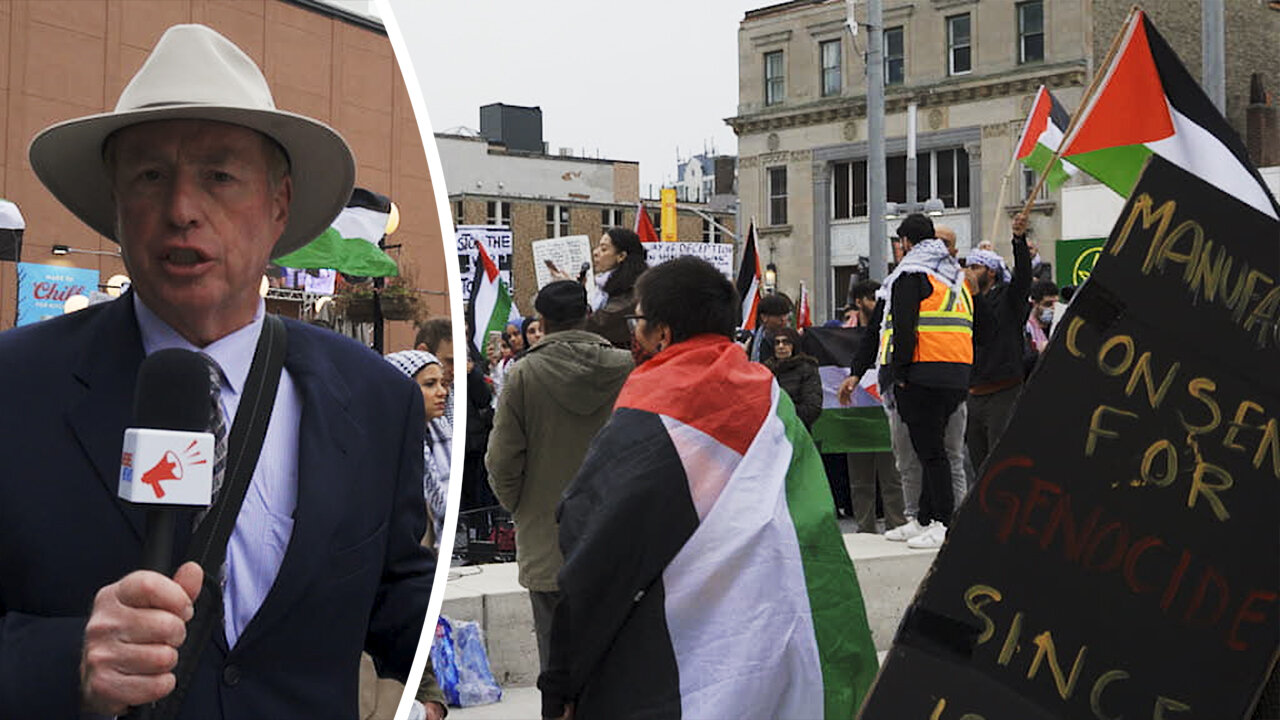 A so-called 'vigil' for Gaza in Kitchener, Ont., turns ugly, real fast…