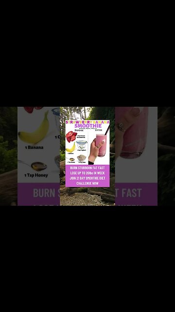 How to make a healthy banana and strawberry smoothie | The best smoothie for belly fat #Shorts