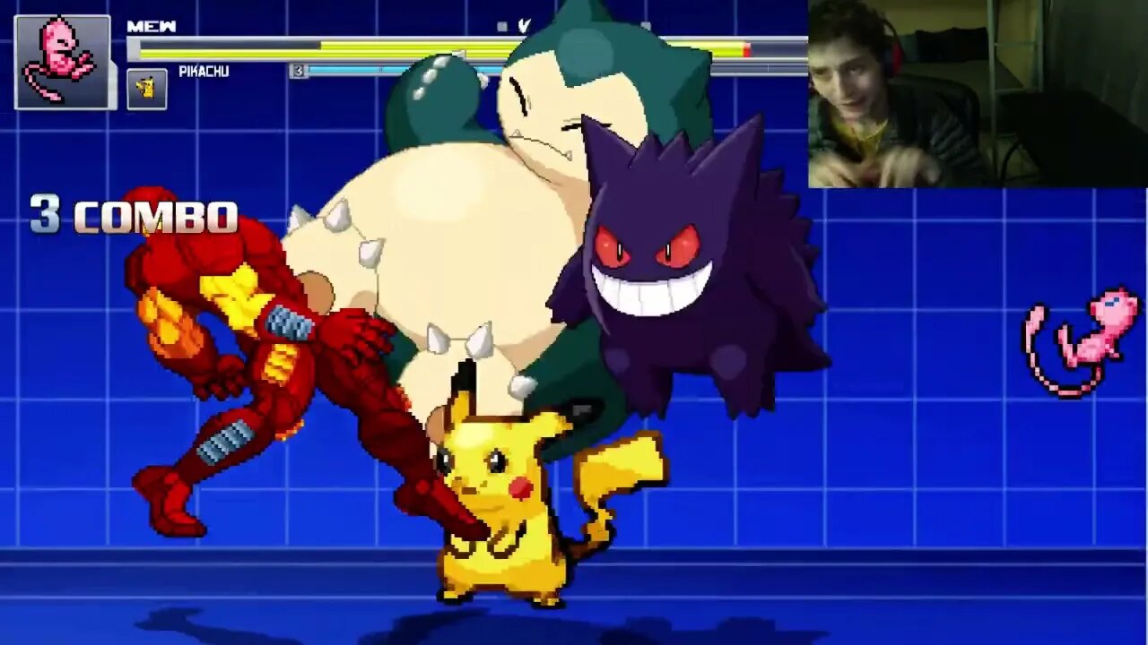 Pokemon Characters (Pikachu, Gengar, Snorlax, And Mew) VS Iron Man In An Epic Battle In MUGEN