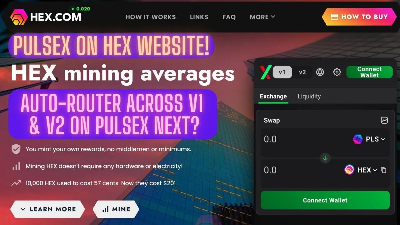 PulseX On Hex Website! Auto-router Across V1 & V2 On PulseX Next?