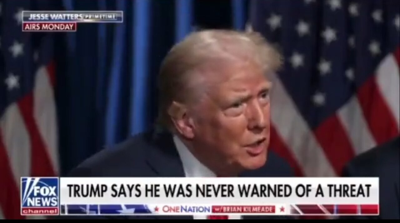 Trump: Nobody Warned Me Of A Threat Before Taking The Stage