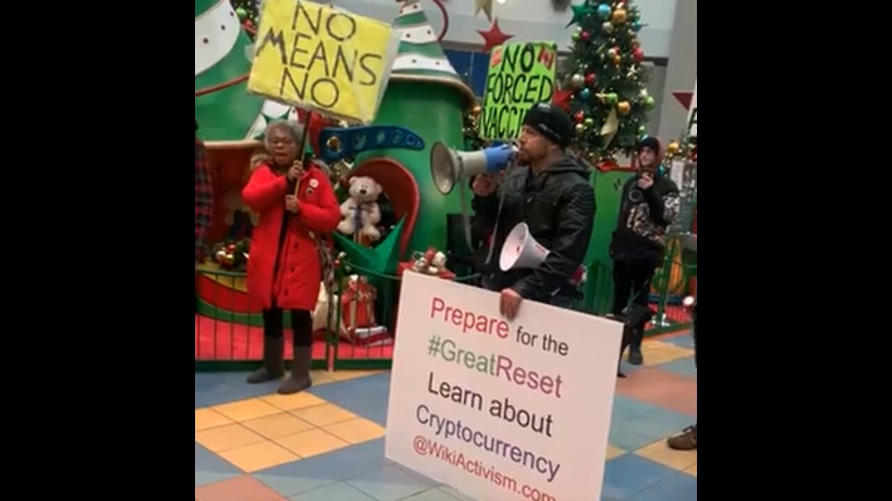 Bullhorning thru the mall at Christmas