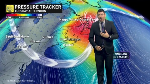 Intensifying low will bring snow, 100 km/h winds, rain to Atlantic Canada early next week