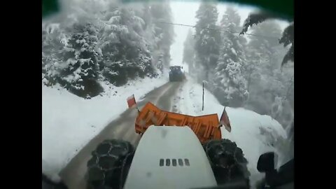 2 &&&& Schneeräumung Steyr CVT 170 Winter 2021 22 #snow last Year #winterdienst #viral #alps #sound