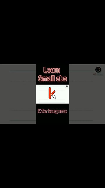 k for kangaroo | learn small abc | short