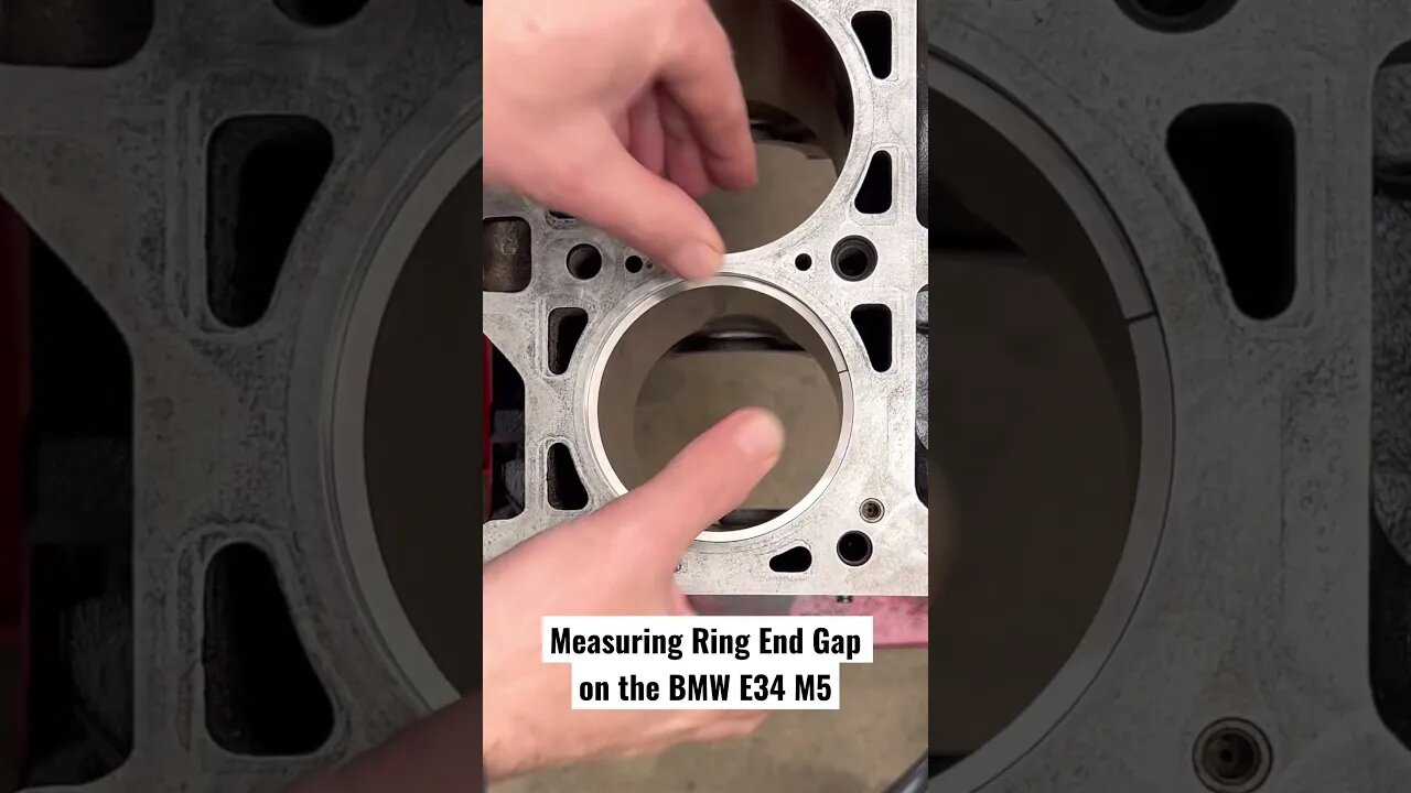 Measuring Ring End Gap on the BMW E34 M5 #bmw #bmwe34 #bmwm5 #diy #restoration #cars #automotive