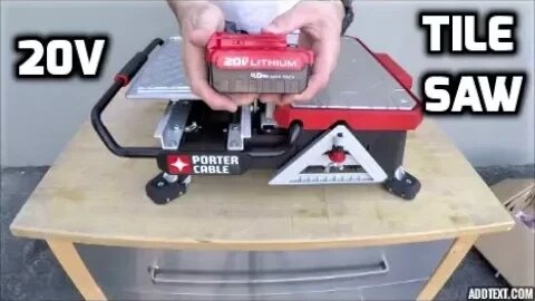 Porter Cable Cordless 20v Tile Saw Unboxing Test & Review