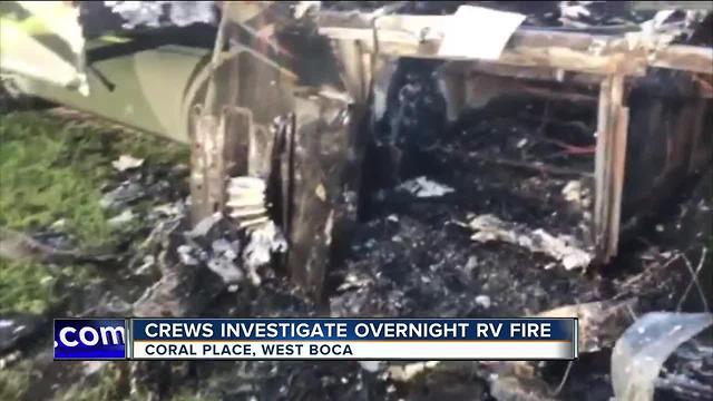 RV fire evacuates homes in West Boca