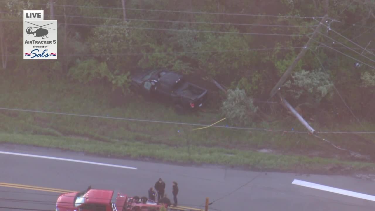 State Route 3 between Bagdad and Fenn roads in Medina County closed due to crash taking down power lines