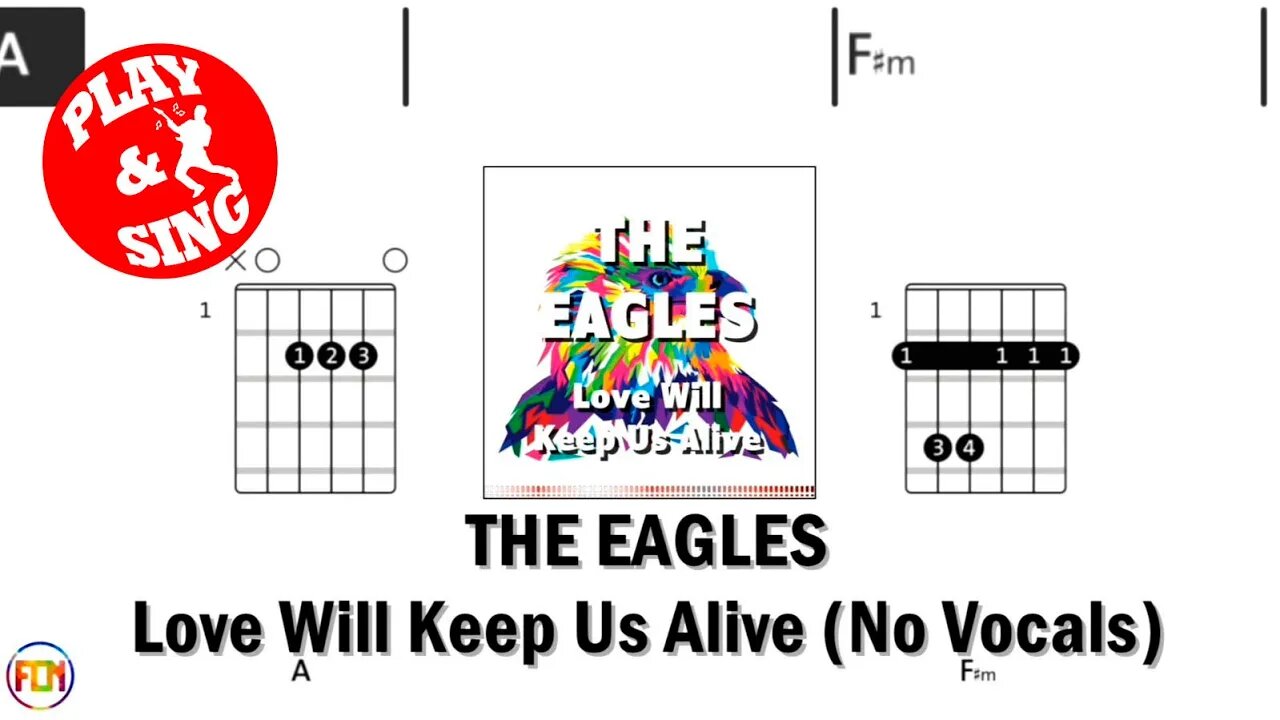 THE EAGLES Love Will Keep Us Alive FCN GUITAR CHORDS & LYRICS NO VOCALS