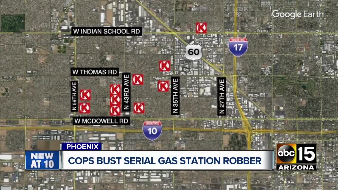 Police arrest serial Phoenix gas station robber