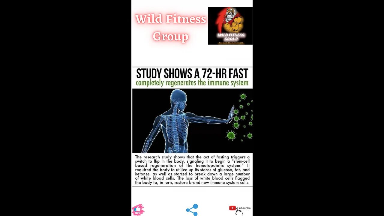 🔥Study shows a 72-hr fast completely regenerates immune system🔥#fitness🔥#wildfitnessgroup🔥#shorts🔥