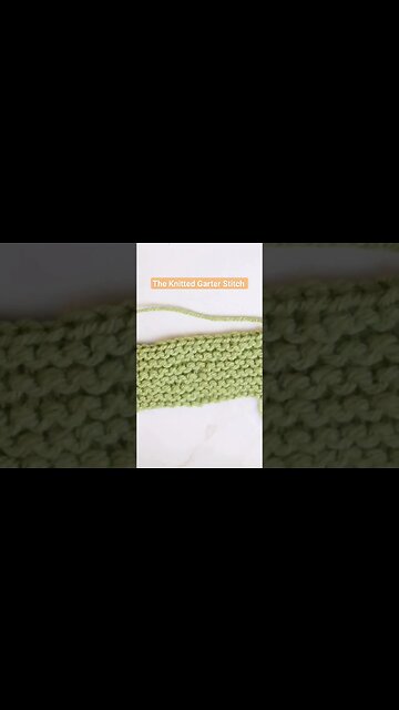 🧶 The Garter Stitch is the absolute most beginner friendly knitting stitch there is