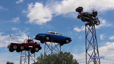 Tow Truck In air, Wings America, Avoca, Ia. Travel USA, Mr. Peacock & Friends, Hidden Treasures