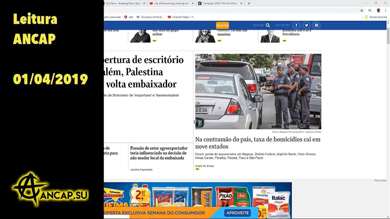 Jerusalém, Vôos mais baratos, Radares e Joe Biden | Leitura ANCAP 01/04/19 | ANCAPSU