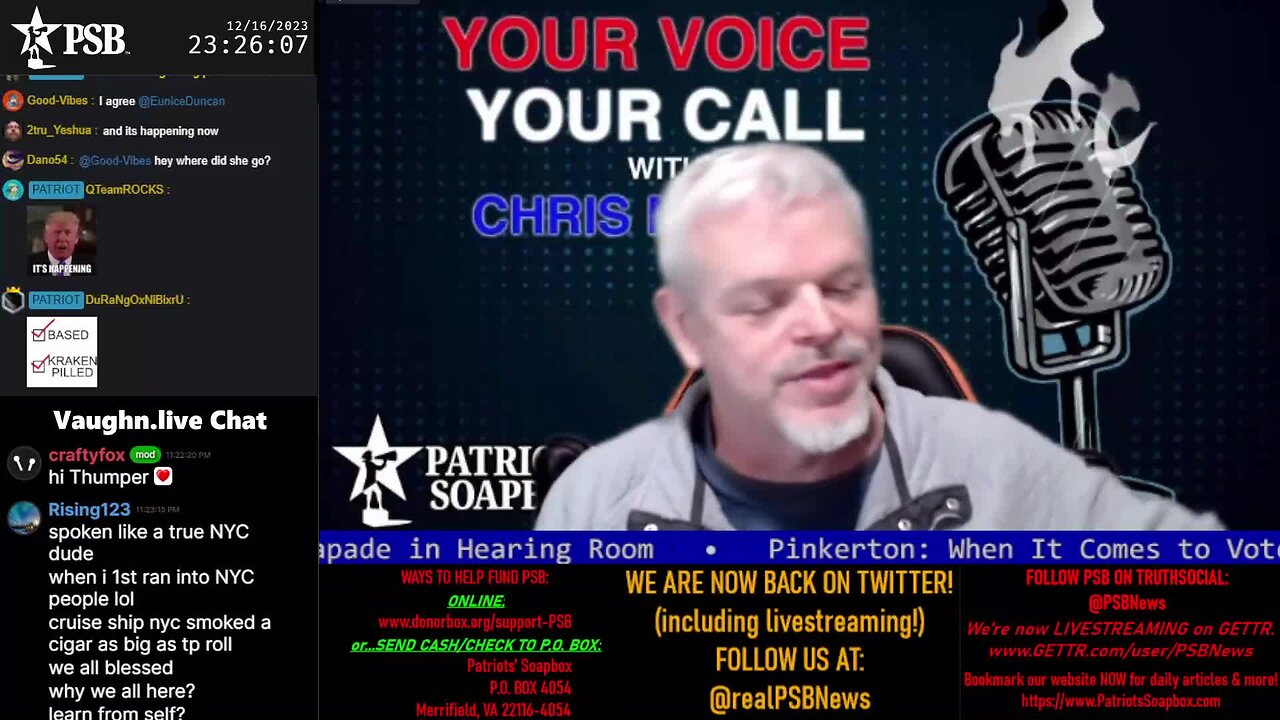 2023-12-16 23:21 EST - Your Voice, Your Call: with Chris Moore