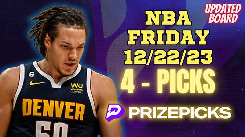 #PRIZEPICKS | BEST PICKS #NBA FRIDAY | 12/22/2023 | TODAY | BEST BETS | #BASKETBALL | PROP BETS