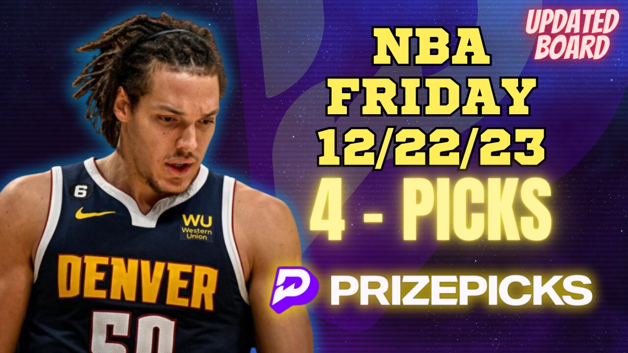 #PRIZEPICKS | BEST PICKS #NBA FRIDAY | 12/22/2023 | TODAY | BEST BETS | #BASKETBALL | PROP BETS