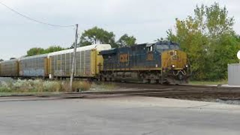 CSX Q214 Autorack Train from Fostoria, Ohio October 11, 2020