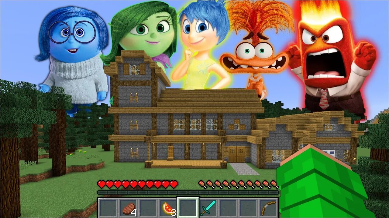 Inside Out 2 VS The Family Most Secure Minecraft House!