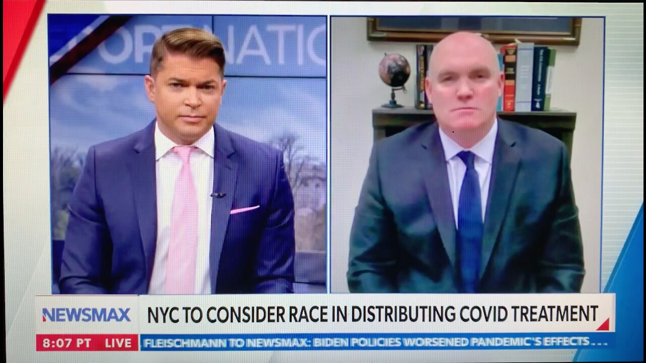 Lalor on Newsmax Discussing NY DOH Discriminating based on ethnicity and skin color