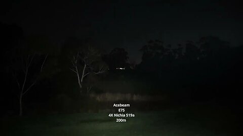 Flashlight long-range beamshots - Acebeam E75