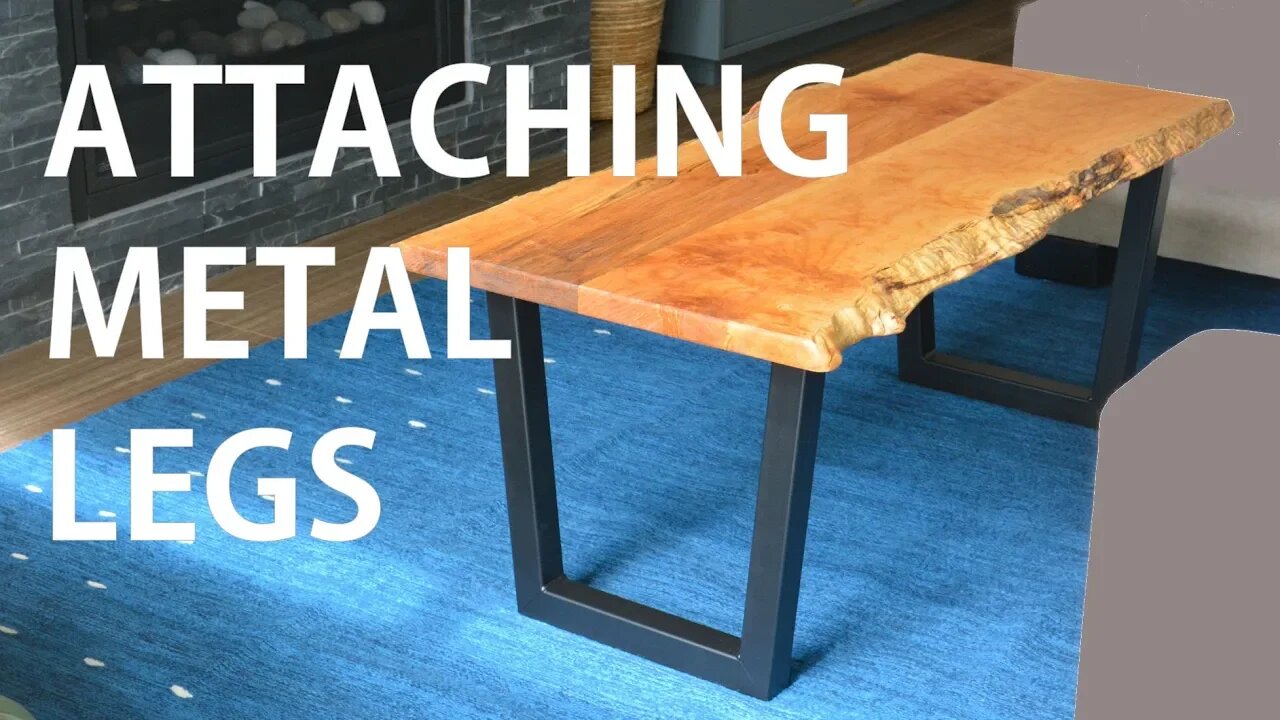 Installing Metal Legs on Live Edge Wood Table