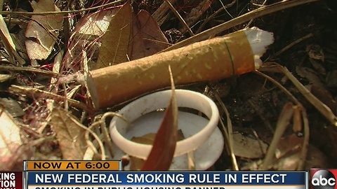 Public housing smoking ban