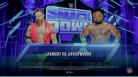 WWE Smackdown LA Knight vs Xavier Woods