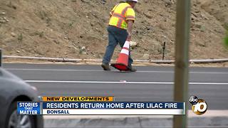 Lilac Fire victims return home to rubble