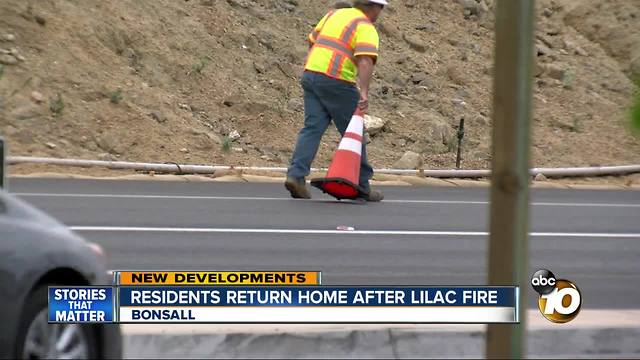 Lilac Fire victims return home to rubble